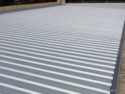 Commercial metal re-roof on a Perth building
